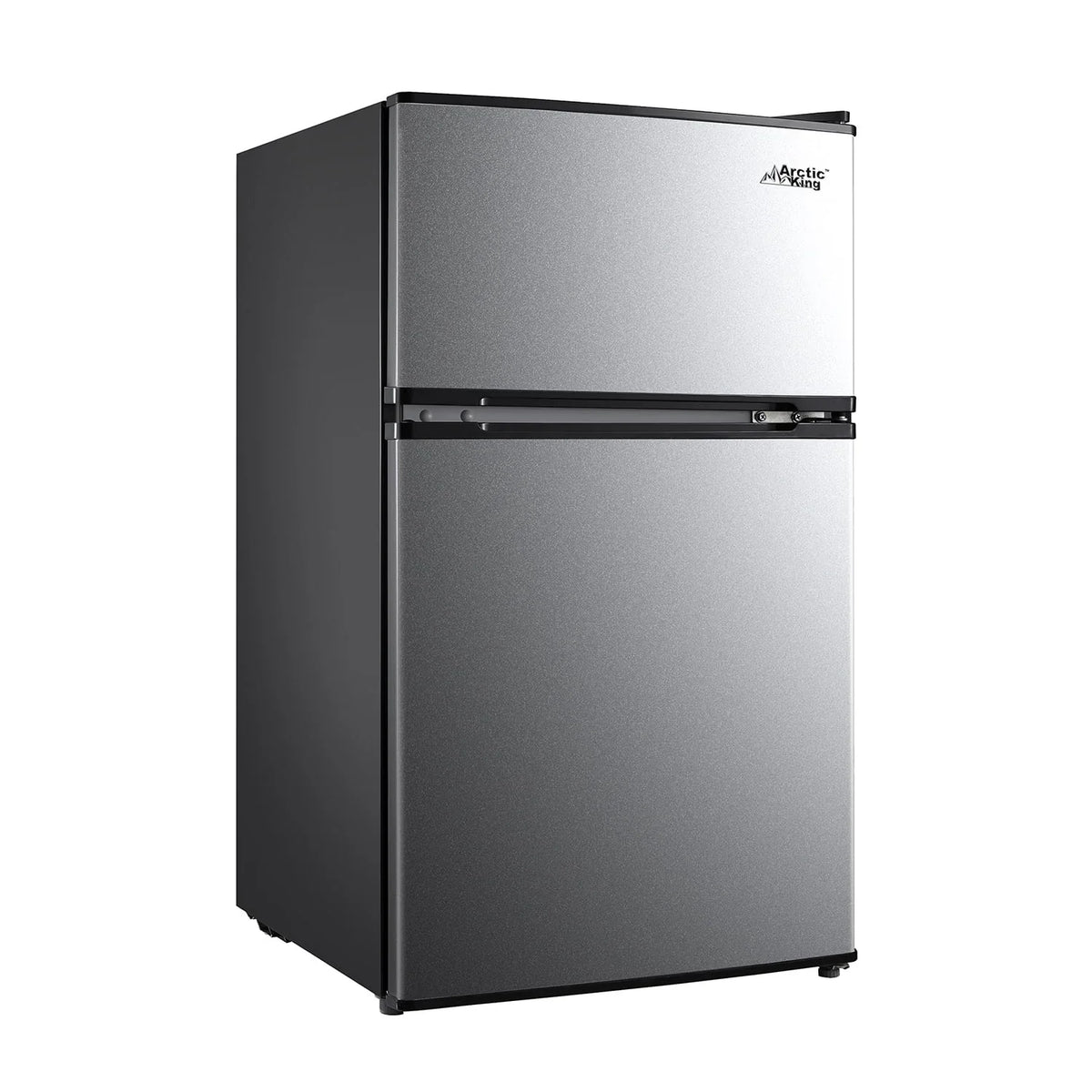 2026 NewArctic King 3.2 Cu ft Two Door Mini Fridge with Freezer, Stainless Steel, E-Star