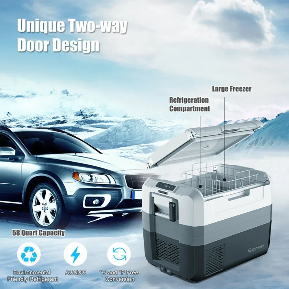 2026 NewAimee Lii 58 Quart Portable Electric Camping Car Cooler, Travel Cooler, Outdoor Picnic Camping Equipment for Camping Hiking Traveling