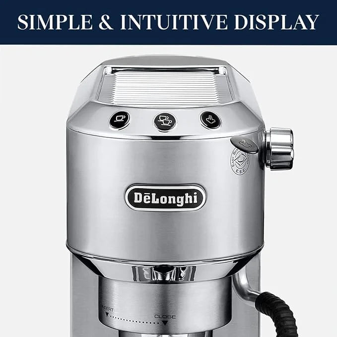 2026 NewDe'Longhi Dedica Arte 15-Bar, 2-Cup Metal Espresso Machine