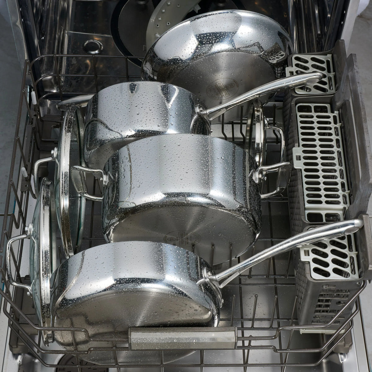2026 NewTramontina 14-Piece Tri-Ply Clad Stainless Steel Cookware Set, with Glass Lids