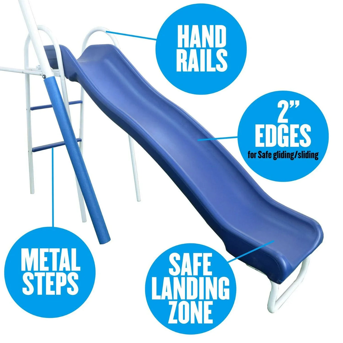 2026 NewXDP Recreation Fun All-Mighty Metal Swing Set with Super Disc Swing. Stand R Swing. Glider. & Slide