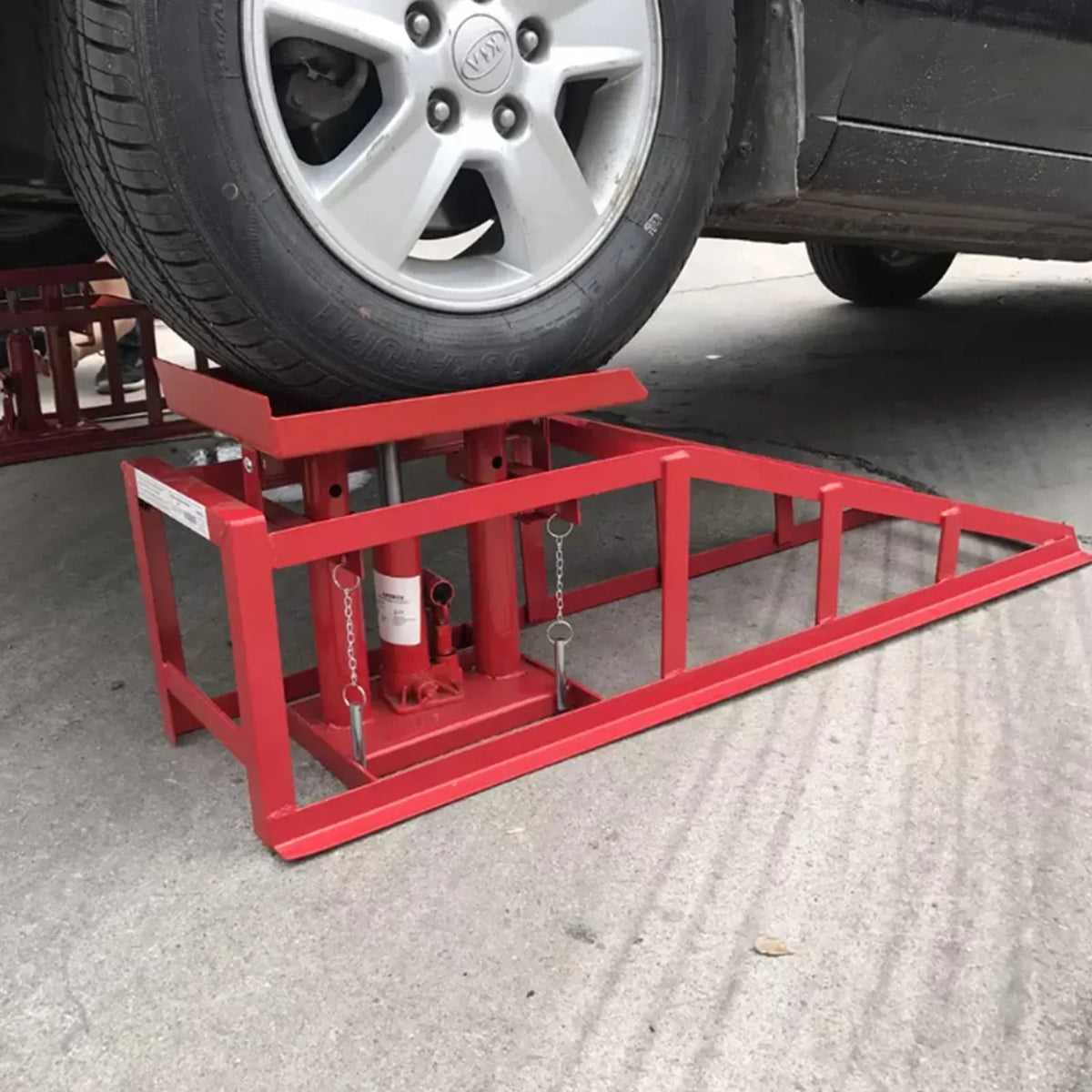 2026 NewConfote Car Ramps, 2PCS 5T 10000lbs Portable Heavy Duty Hydraulic Car Ramps, Lift Ramp for Truck Vehicle Auto Garage Repair Red