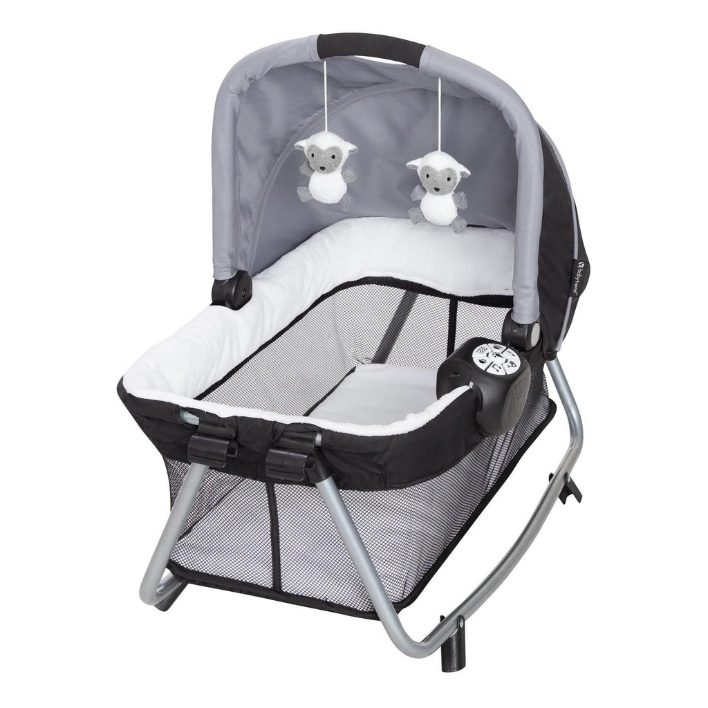 2026 NewBaby Trend Simply Smart Nursery Center Playard with Bassinet and Travel Bag - Whisper Grey