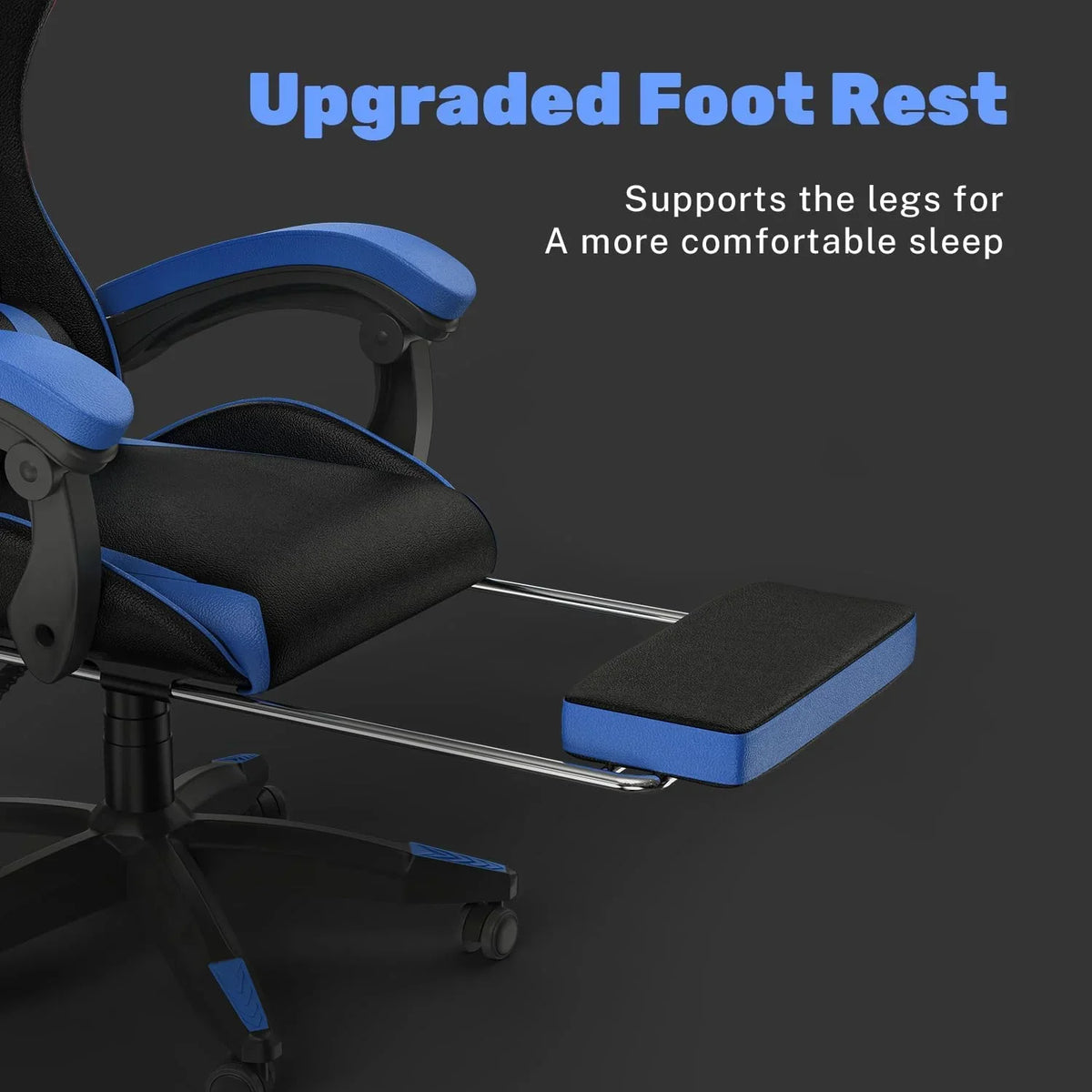 2026 NewBigzzia Gaming Chair Office Chair, Ergonomic Game Chair with Height Adjustable Headrest and Lumbar Support for Adults Teens, Black & White