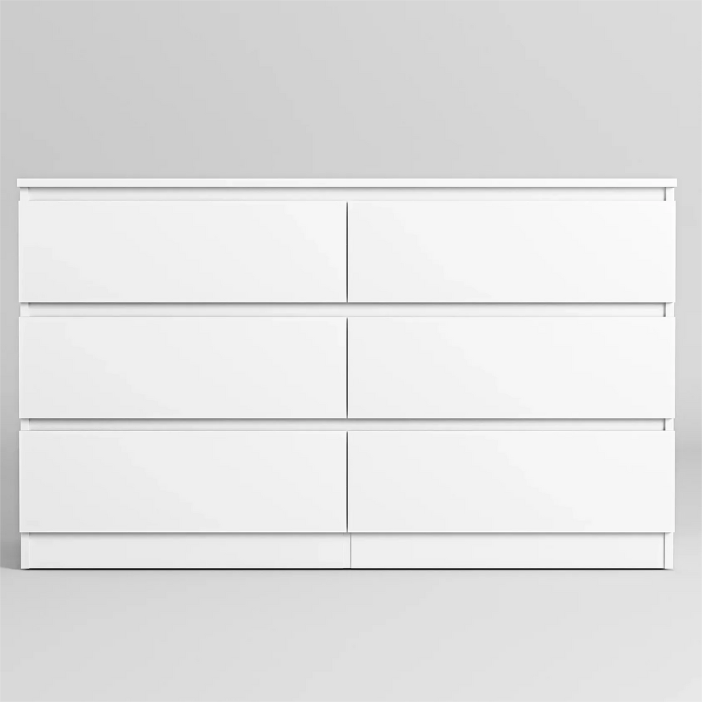2026 NewResenkos Modern Mid Century 6 Drawer Wide Dressers Chests for Bedroom, Chest of Drawer Organizer Grey