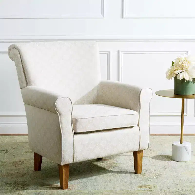 2026 Sillón decorativo tapizado de 1 plaza, beige/verde/azul/rojo