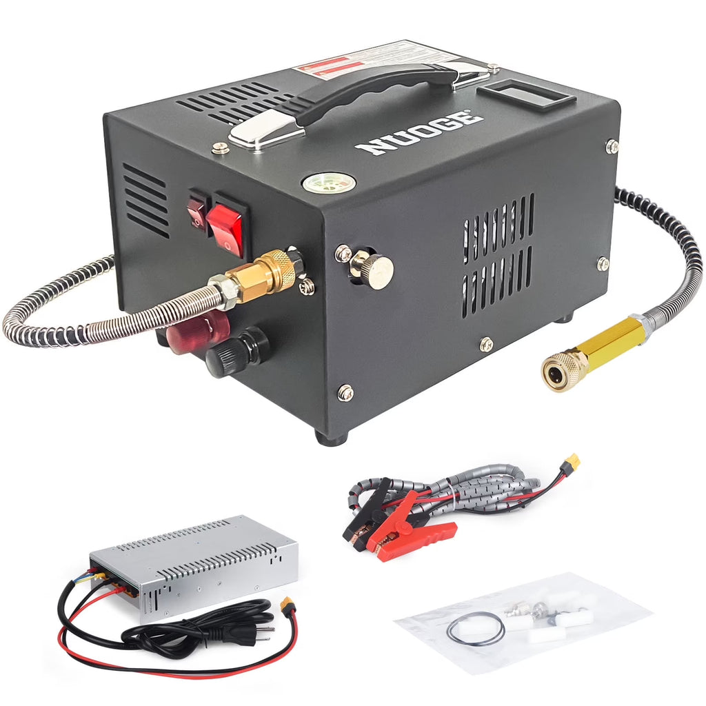 2026 NewNUOGE Pcp Air Compressor,4500Psi 12V DC or 110V AC W/Converter Paintball/Scuba Tank Compressor Pump