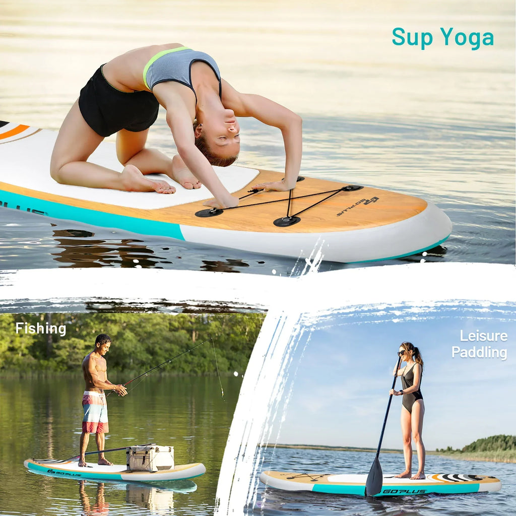 2026 NewGoplus 11' Inflatable Stand Up Paddle Surfboard W/Bag Aluminum Paddle Pump