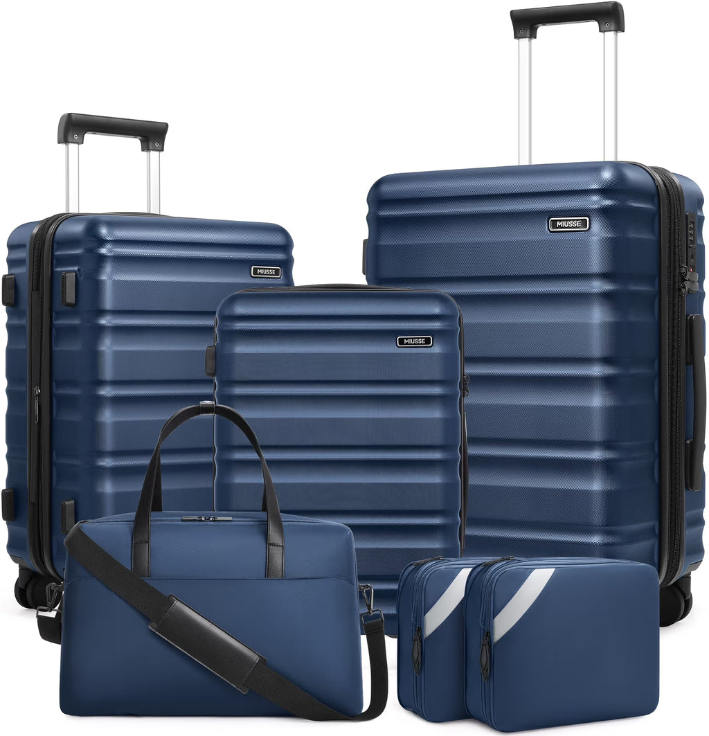2026 NewMIUSSE Luggage Sets 3 Piece, 20 Inch Carry On Luggage with Wheels, 100% PC Hardshell Suitcase with TSA Lock, Carry On Suitcases Airline Approved With Travel Backpack for Men Women