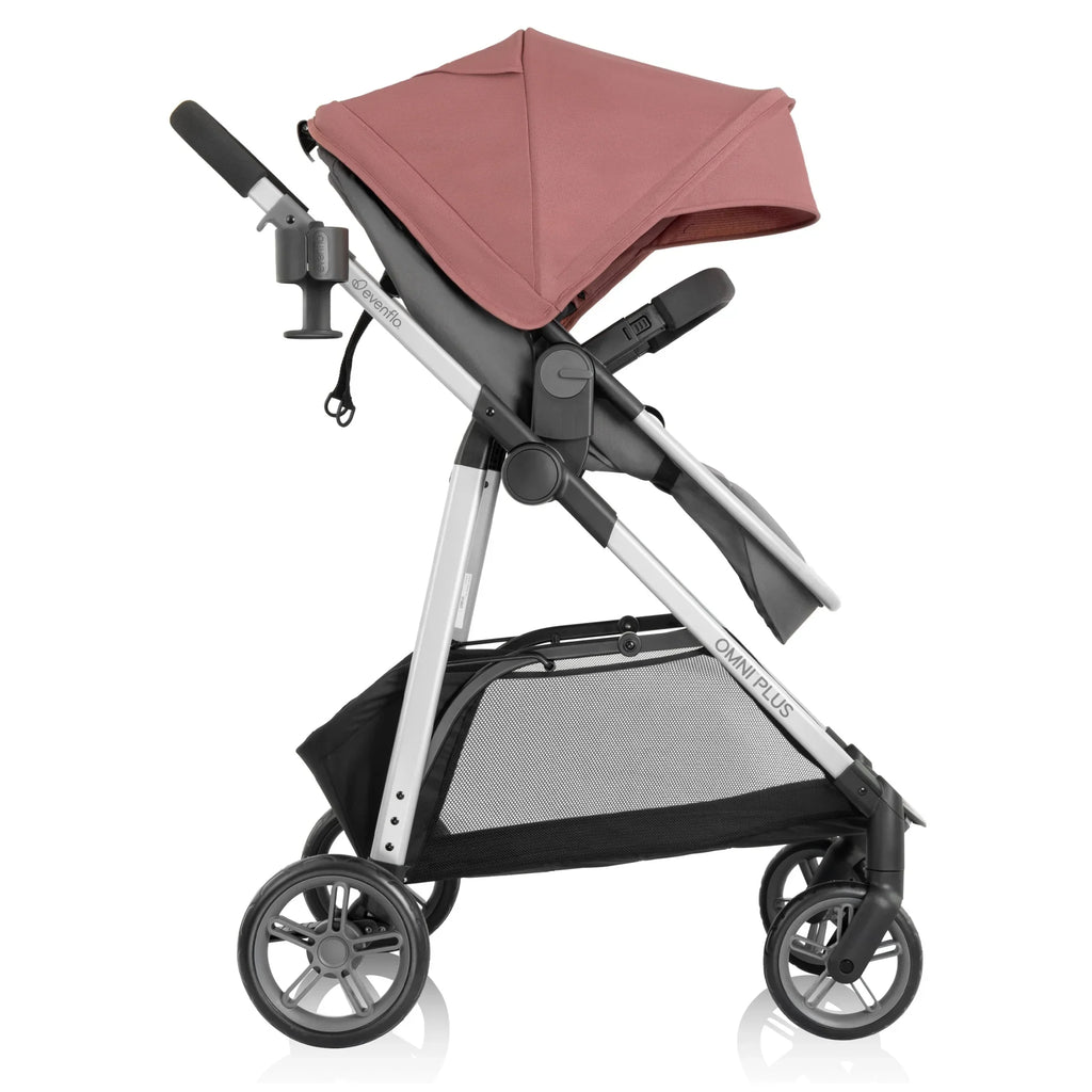 2026 NewEvenflo Omni Plus Modular Travel System with LiteMax Sport Infant Car Seat, Mylar Gray, Unisex