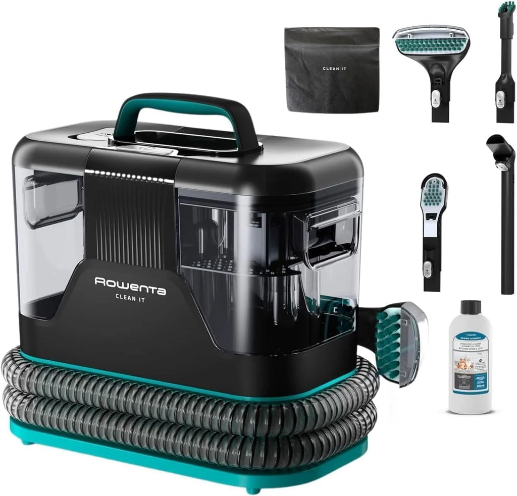 2026 Rowenta Clean It, Aspirador de tapicerías, Limpieza Rápida y Fácil, Apto para Suciedad de Mascotas, Alfombras, Interior del Coche, 750w, 6acc, IN5020F0