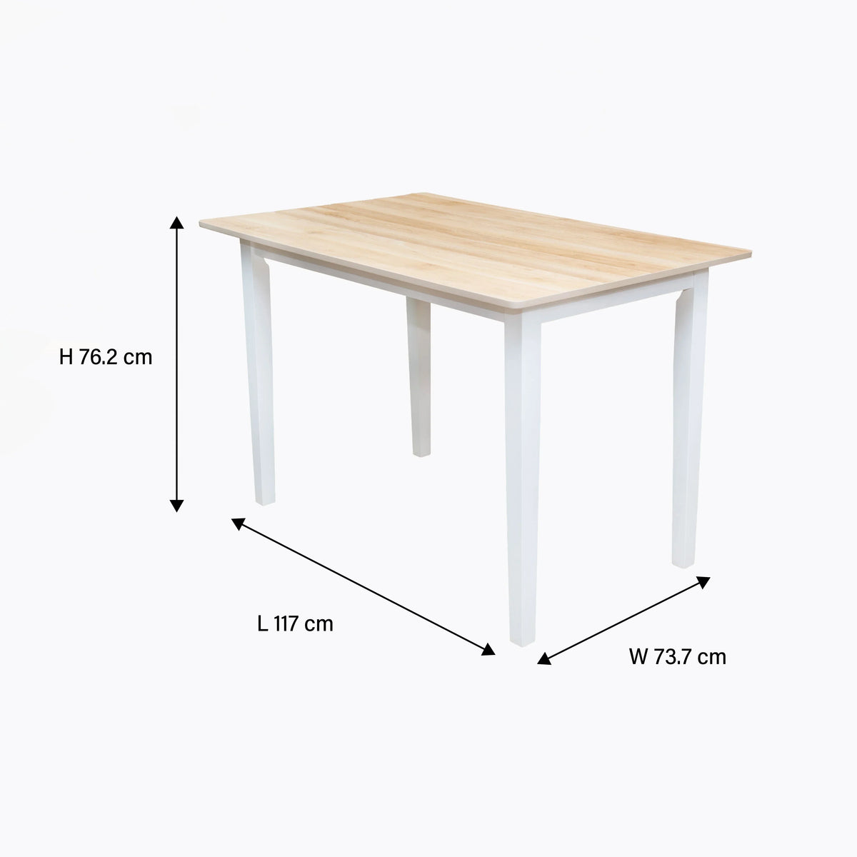 2026 NewMainstays 5-Piece Dining Set, 1 Table and 4 Chairs, White, MDF and Rubberwood, Indoor, 46" L x 29" W x 30" H Table