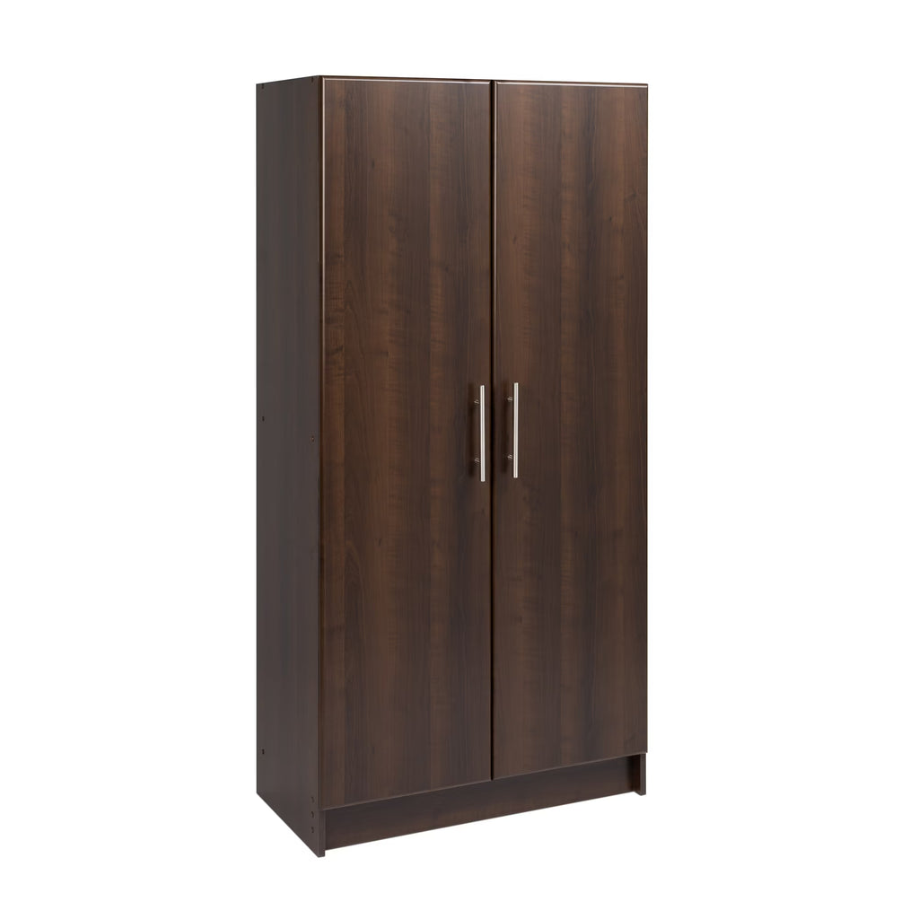 2026 NewPrepac Adjustable Shelves Cabinet - Functional Tall Garage Table, 16"D x 32"W x 65"H Freestanding Garage Cabinet with 2-Doors, Espresso - EES-3264