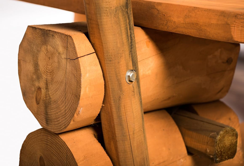 2026 Conjunto de asientos rústicos macizos - muebles de jardín - fabricados en pino local - tratados con conservante para madera (200 cm)