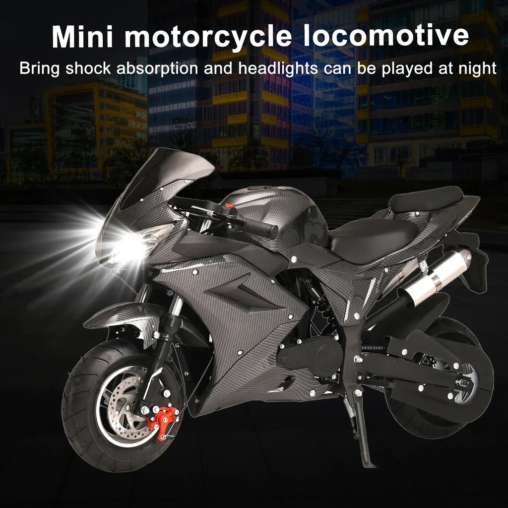 2026 NewAQQW 49cc Gas Mini Motorcycle for Adults & Kids, 4-Stroke Mini Bikes, Gas Mini Dirt Bikes Ride on Toys, Max Load 441Lbs, Best Gifts for Kids
