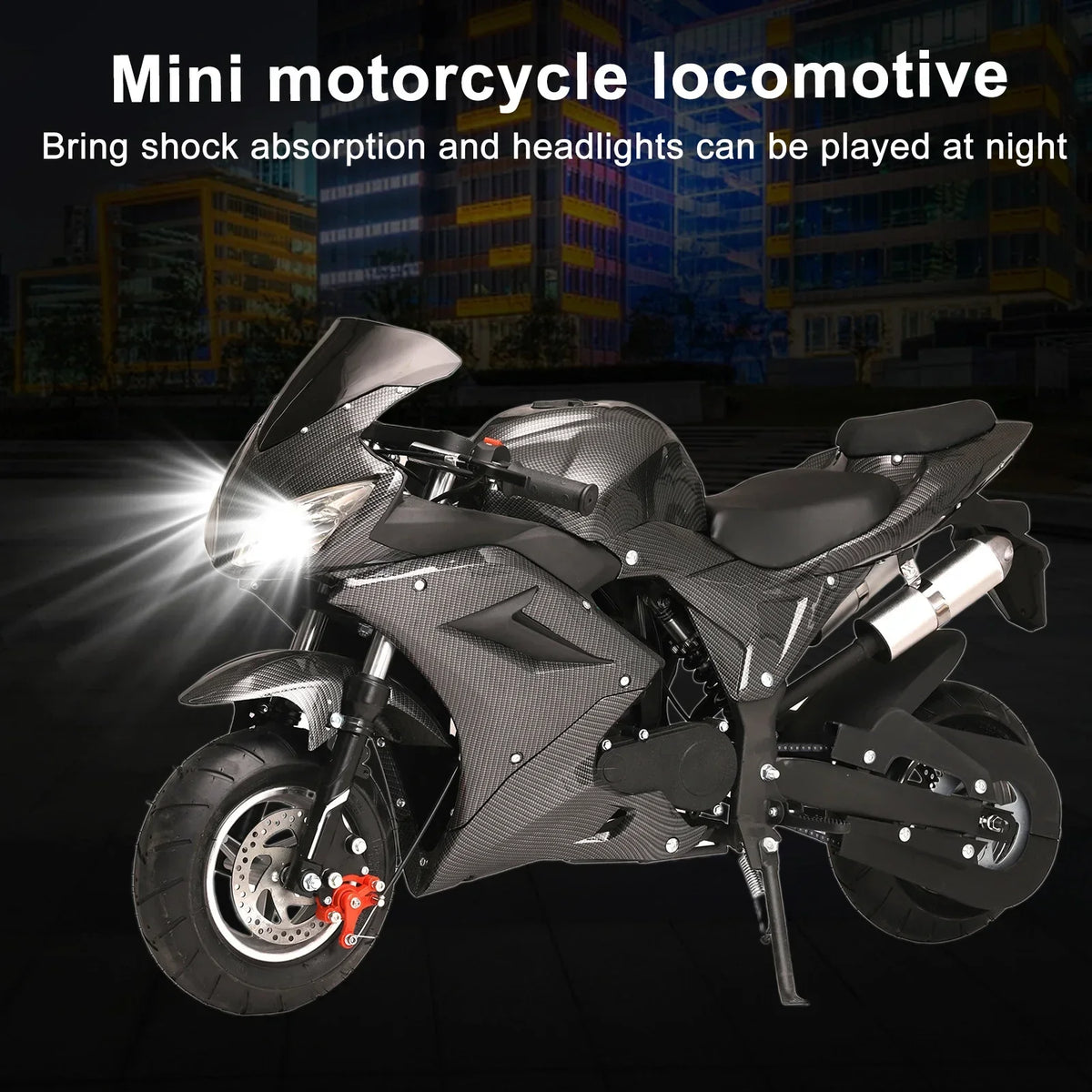 2026 NewAQQW 49cc Gas Mini Motorcycle for Adults & Kids, 4-Stroke Mini Bikes, Gas Mini Dirt Bikes Ride on Toys, Max Load 441Lbs, Best Gifts for Kids