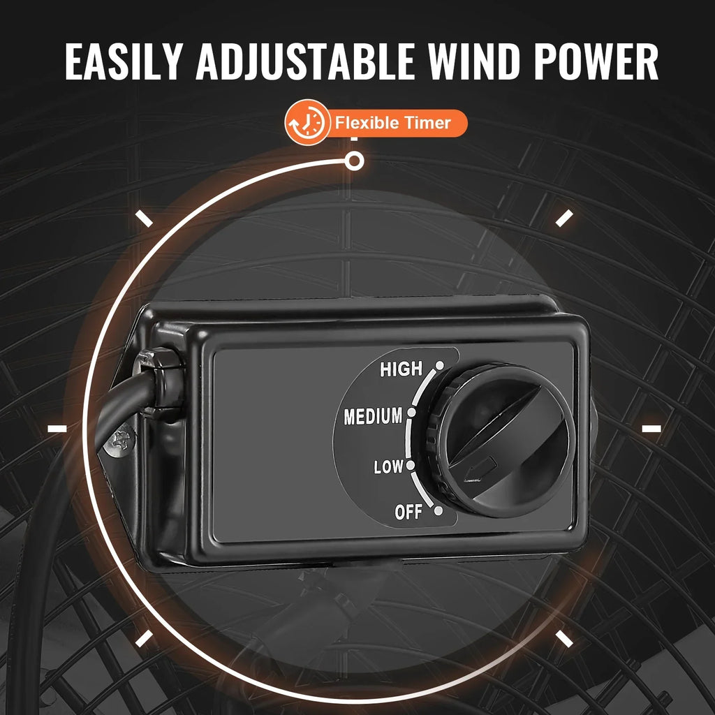 2026 NewKFFKFF Industrial Drum Fan, 30 Inch with High Speed, 3-Speed 13000CFM, Heavy Duty for Commercial Purposes, 360° Flexible Tilt Mechanism, Ideal for Warehouse, Workshop, Factory, and Basement