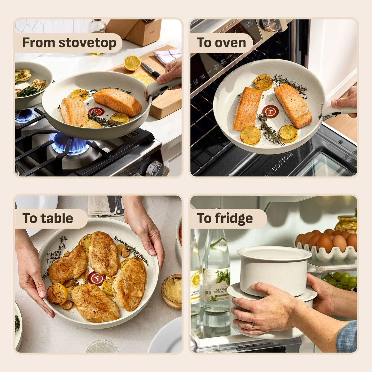 2026 NewT-fal Ingenio Essentials Nonstick, 11 Piece Cookware Set, Detachable Handle, Oven, Broiler, Dishwasher Safe, RV, Grey Granite