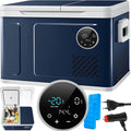 2026 Nevera portátil con compresor KESSER 2 en 1, doble zona de refrigeración y congelación, con 2 acumuladores de frío y control táctil LED | Refrigerador con capacidad de enfriamiento hasta -20 °C para camping, coche y camión, 12/24 V 230 V