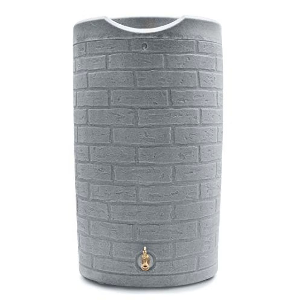 2026 NewGood Ideas IMP-D50-DAR Impressions Downton Rain Saver Rain Barrel, 50 Gallon, Dark Granite