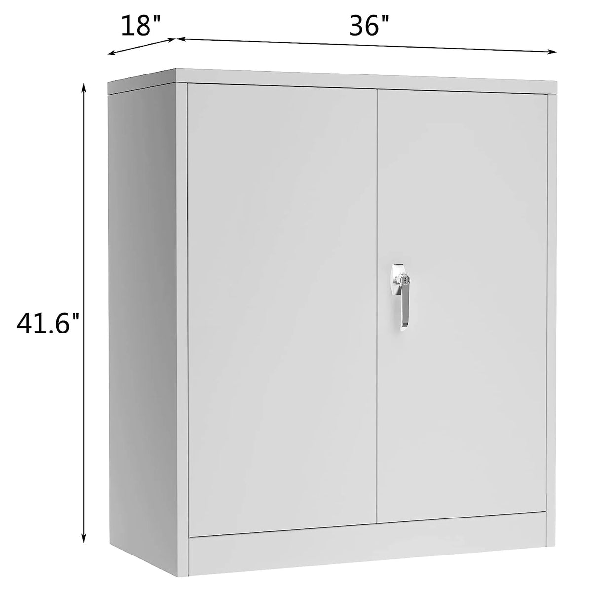 2026 NewAobabo 72 Inch Locking Storage Cabinet w/ Adjustable Shelves, Gray