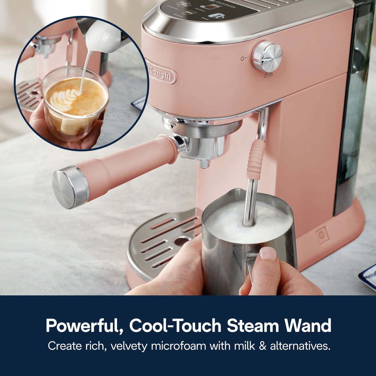 2026 NewDe’Longhi Dedica Duo Espresso Machine, Compact Size with Built in Frother for Latte Art, Brew Espresso, Cold Brew, Lattes & More, Stainless Steel