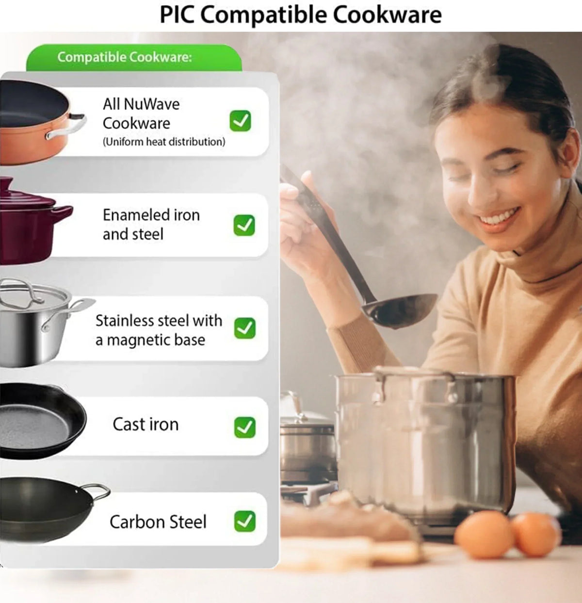 2026 NewNuWave Electric Double Induction Cooktop 8" Portable Ultrathin with Sensor Touch Precision Induction Cooktop Burner, Home
