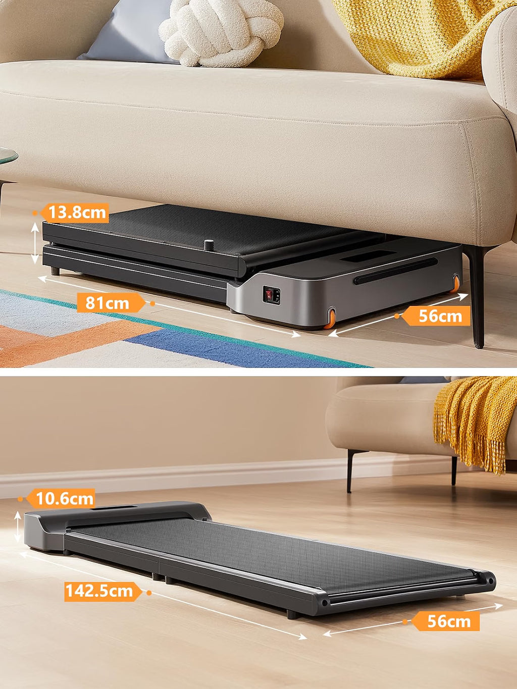 2026 WalkingPad Z1 Cinta de correr plegable 121 × 40 cm para casa, velocidad 1–6 km/h, mando a distancia y pantalla LED