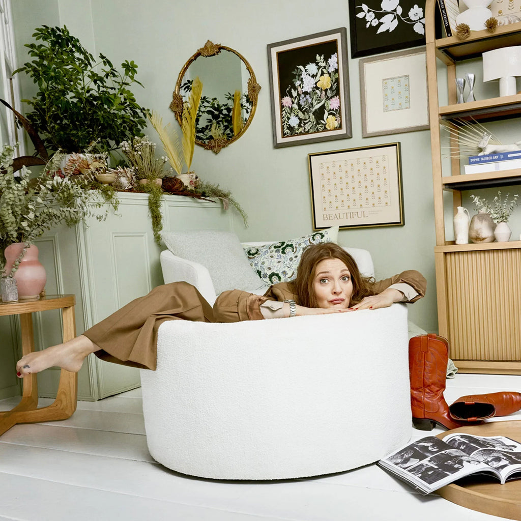 2026 NewBeautiful Drew Stowaway Coffee Table with Storage by Drew Barrymore, Cream