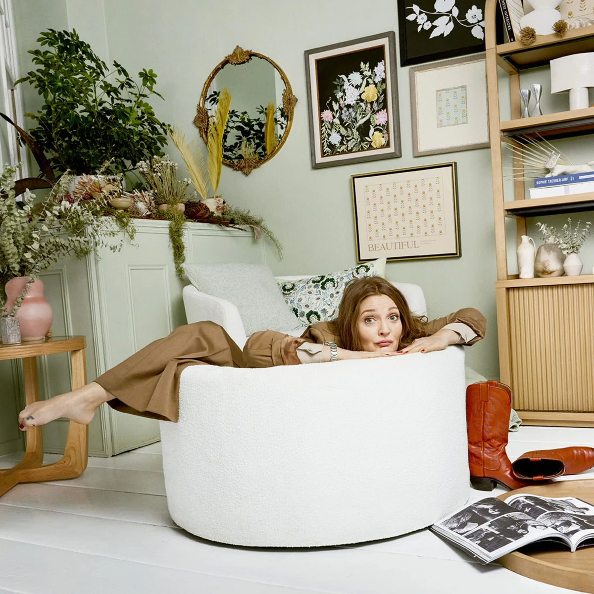 2026 NewBeautiful Drew Stowaway Coffee Table with Storage by Drew Barrymore, Cream