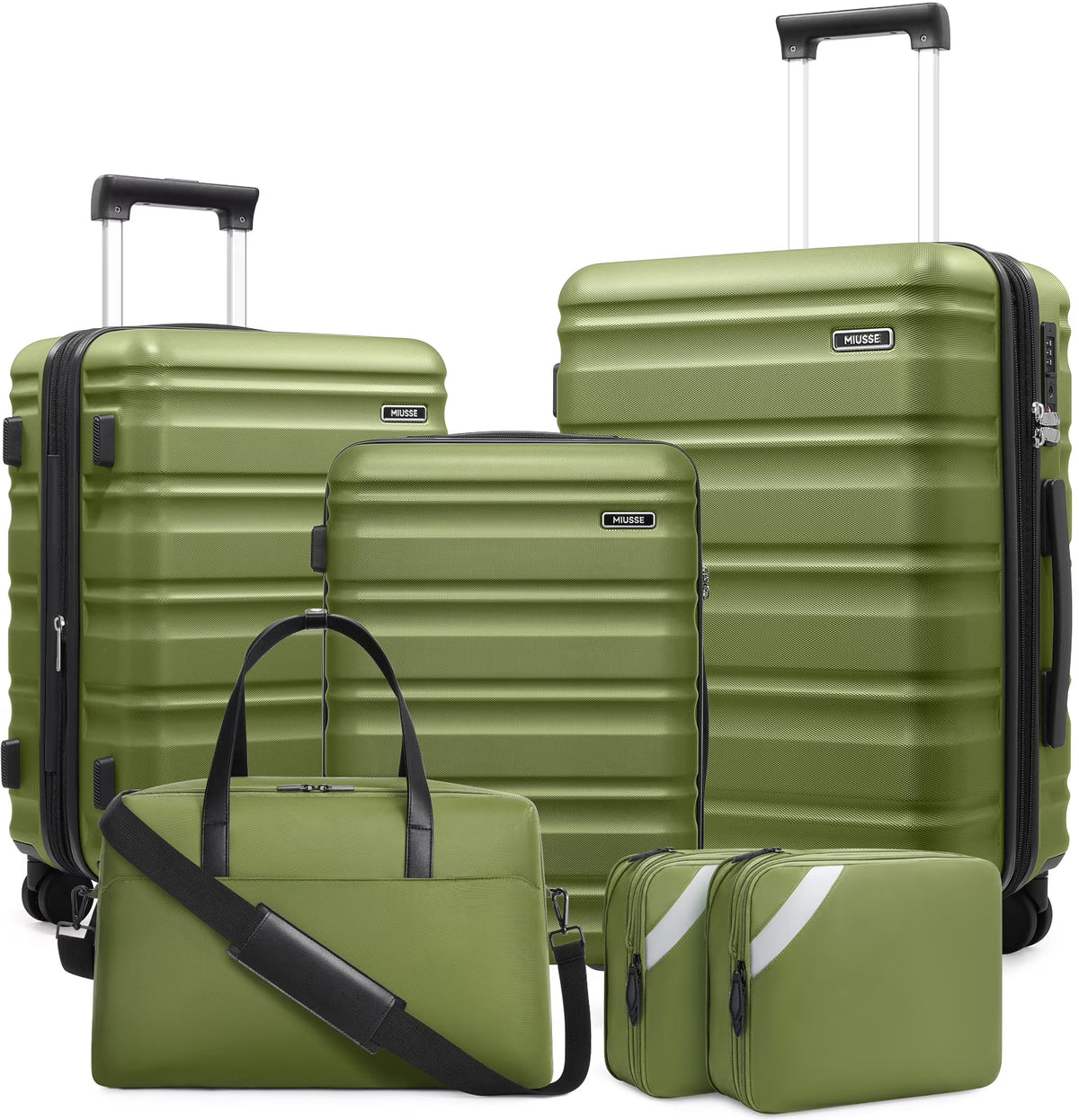 2026 NewMIUSSE Luggage Sets 3 Piece, 20 Inch Carry On Luggage with Wheels, 100% PC Hardshell Suitcase with TSA Lock, Carry On Suitcases Airline Approved With Travel Backpack for Men Women