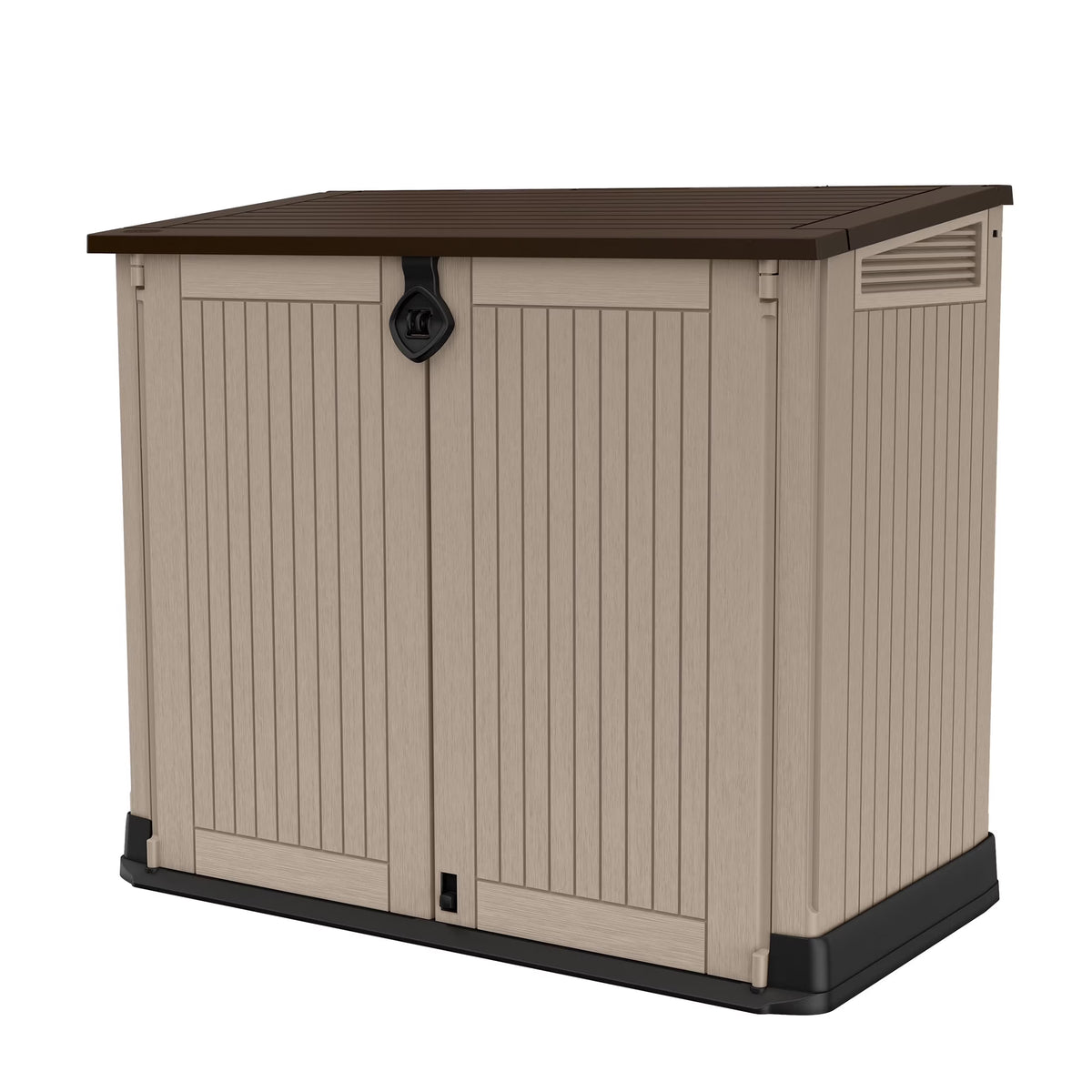 2026 NewKeter S.I.O Midi 4.3' x 2.3' x 3.7' Horizontal Resin Outdoor Storage Shed with Durable Floor, Grey