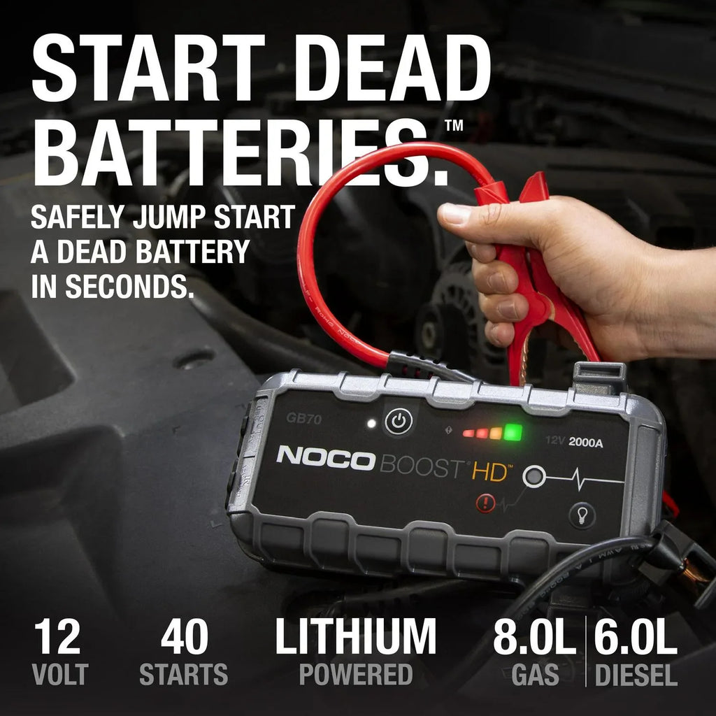 2026 NOCO Boost HD GB70 2000A 12V UltraSafe Amplificador de arranque portátil de litio