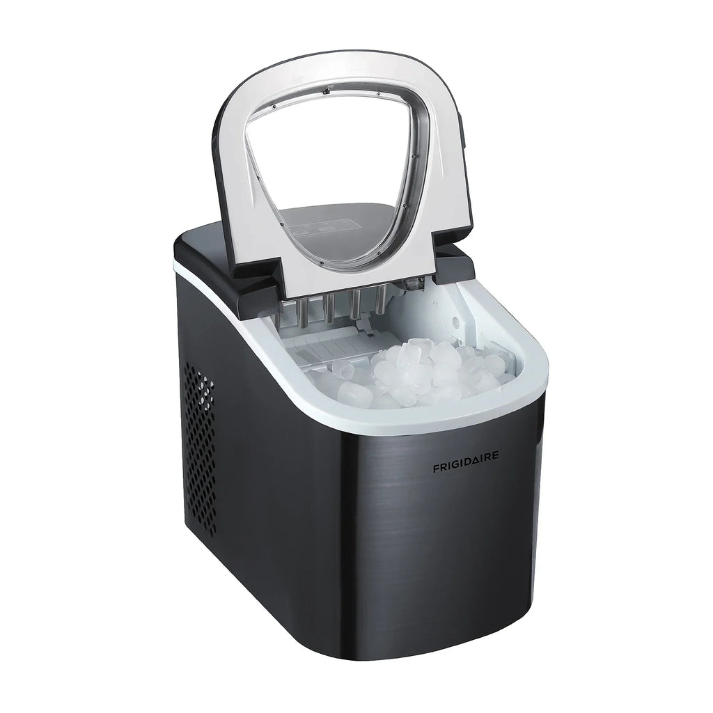2026 NewFrigidaire Portable Self Cleaning Ice Maker, Black Stainless Steel, (EFIC117-Ssblack_Sc)
