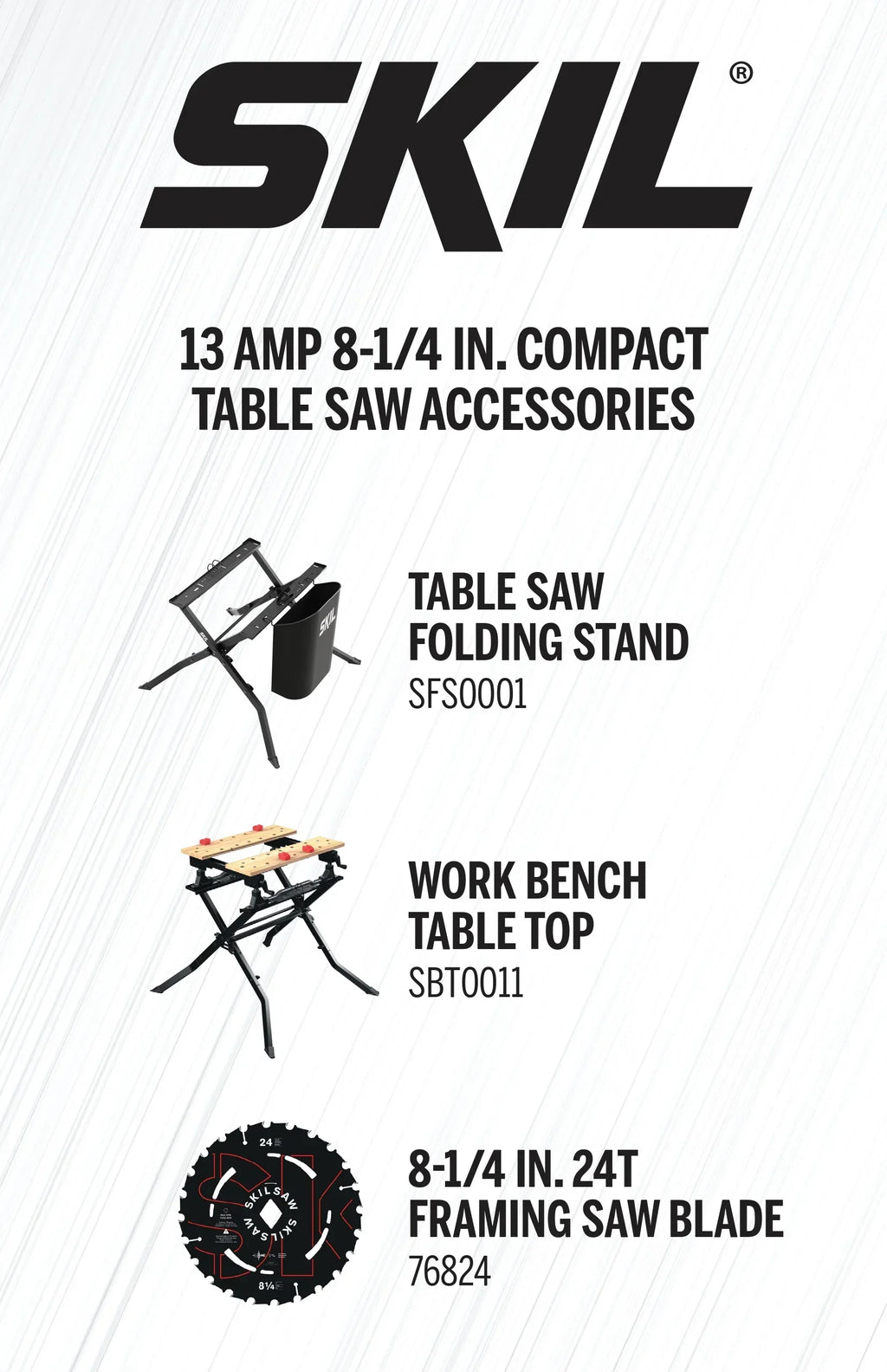 2026 NewSKIL TS6328-00 13 Amp 8-1/4" Compact Portable Jobsite Table Saw with Rack and Pinion Rip Fence