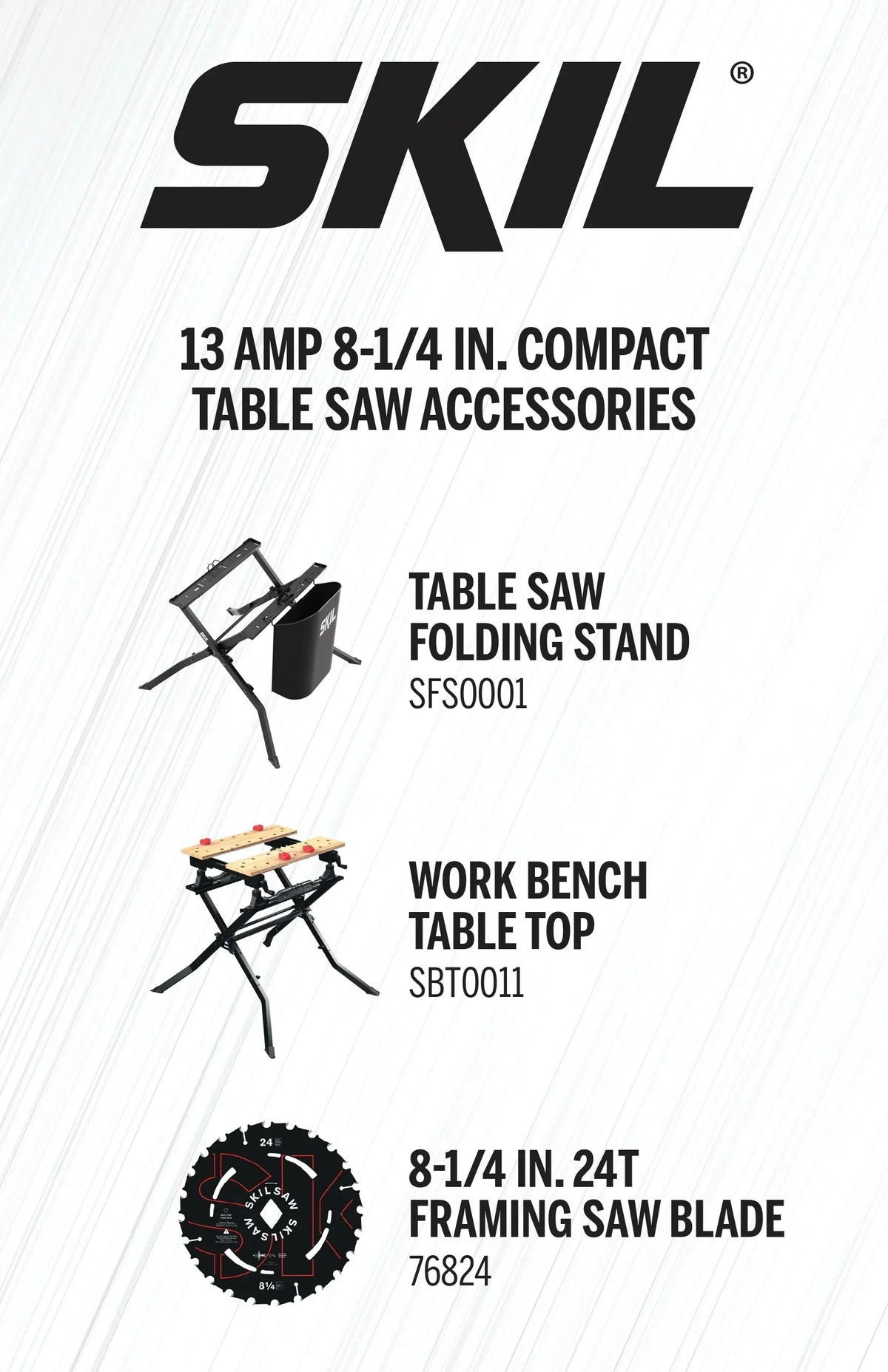 2026 NewSKIL TS6328-00 13 Amp 8-1/4" Compact Portable Jobsite Table Saw with Rack and Pinion Rip Fence