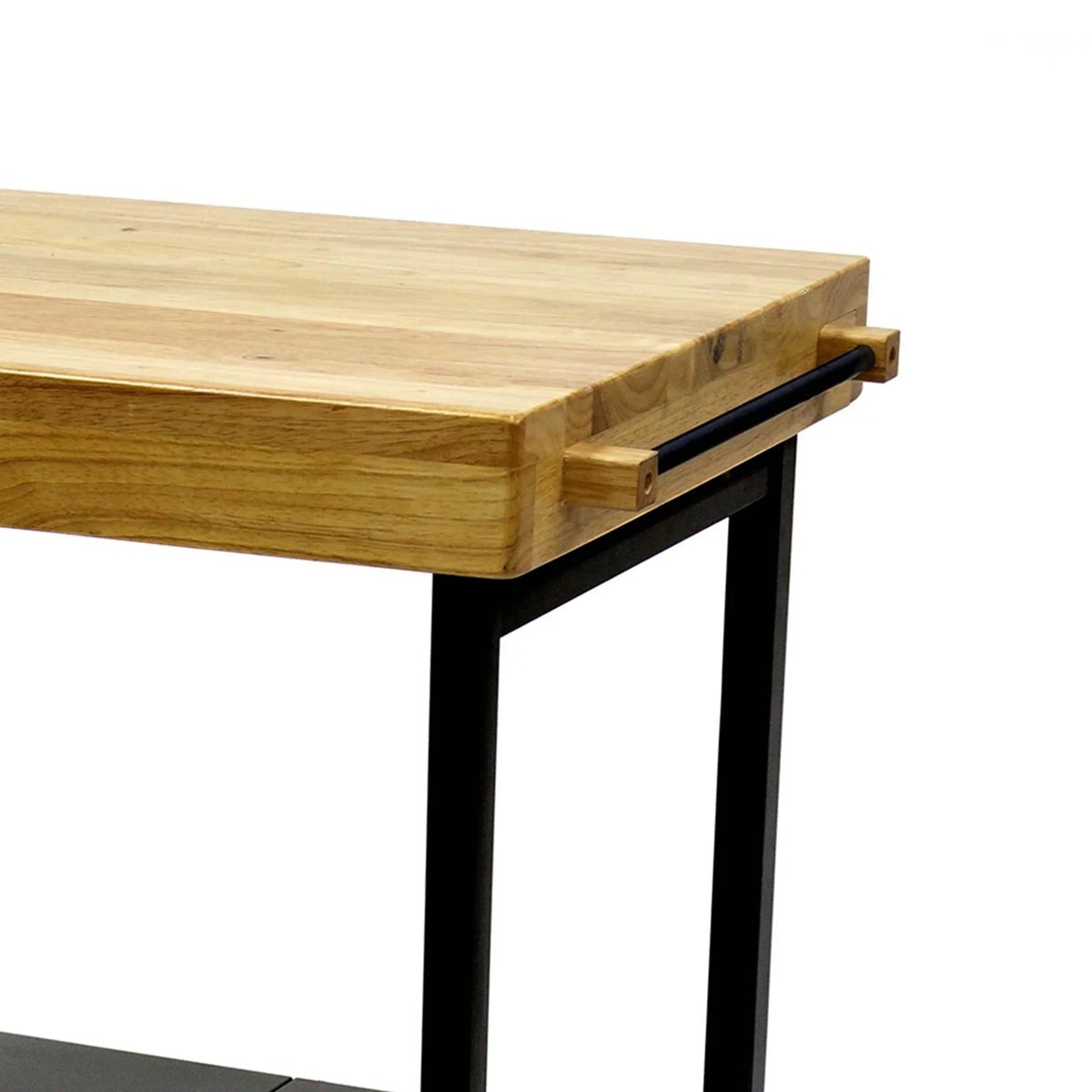 2026 NewOrigami Foldable Wheeled Portable Solid Wood Top Kitchen Island Bar Cart