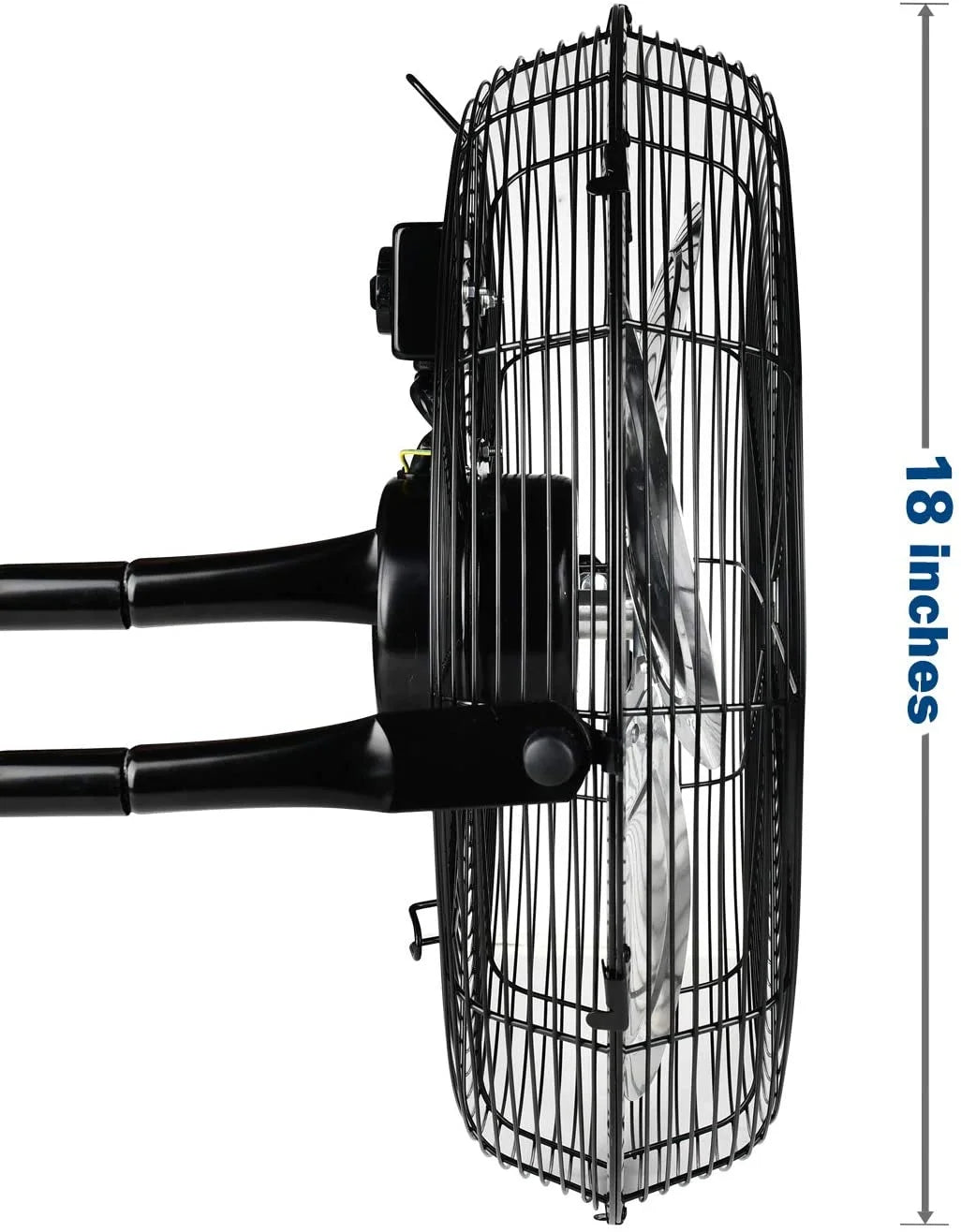 2026 NewSimple Deluxe 18 inch 3-Speed High Velocity Heavy Duty Metal Industrial Floor Fans Quiet for Home Commercial, Black, 2 Pack