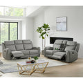 2026 Conjunto reclinable de 2 piezas estilo transicional, gris