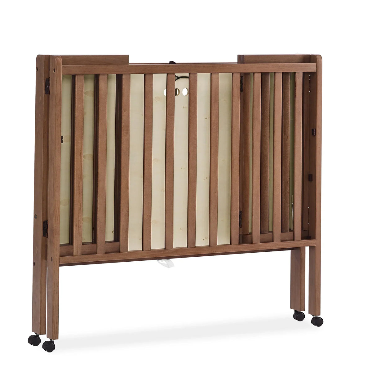 2026 NewDelta Children Lee Portable Folding Mini Crib with 1.5-Inch Mattress - Greenguard Gold Certified, Bianca White