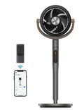 2026 NewDreo Pedestal Fan with Remote, 43'' Quiet Standing Fan for Home Bedroom, 120"+105" Smart Oscillating Floor Fans with Wi-Fi/Voice Control, Works with Alexa/Google, 6 Modes, 8 Speeds, 12H Timer