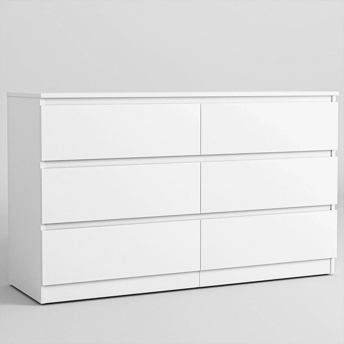 2026 NewResenkos Modern Mid Century 6 Drawer Wide Dressers Chests for Bedroom, Chest of Drawer Organizer Grey