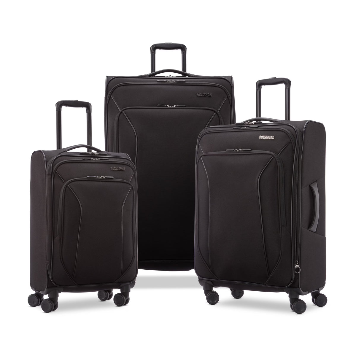 2026 NewAmerican Tourister X-Lite 3-Piece Luggage Set with Spinner Wheels - Light Grey