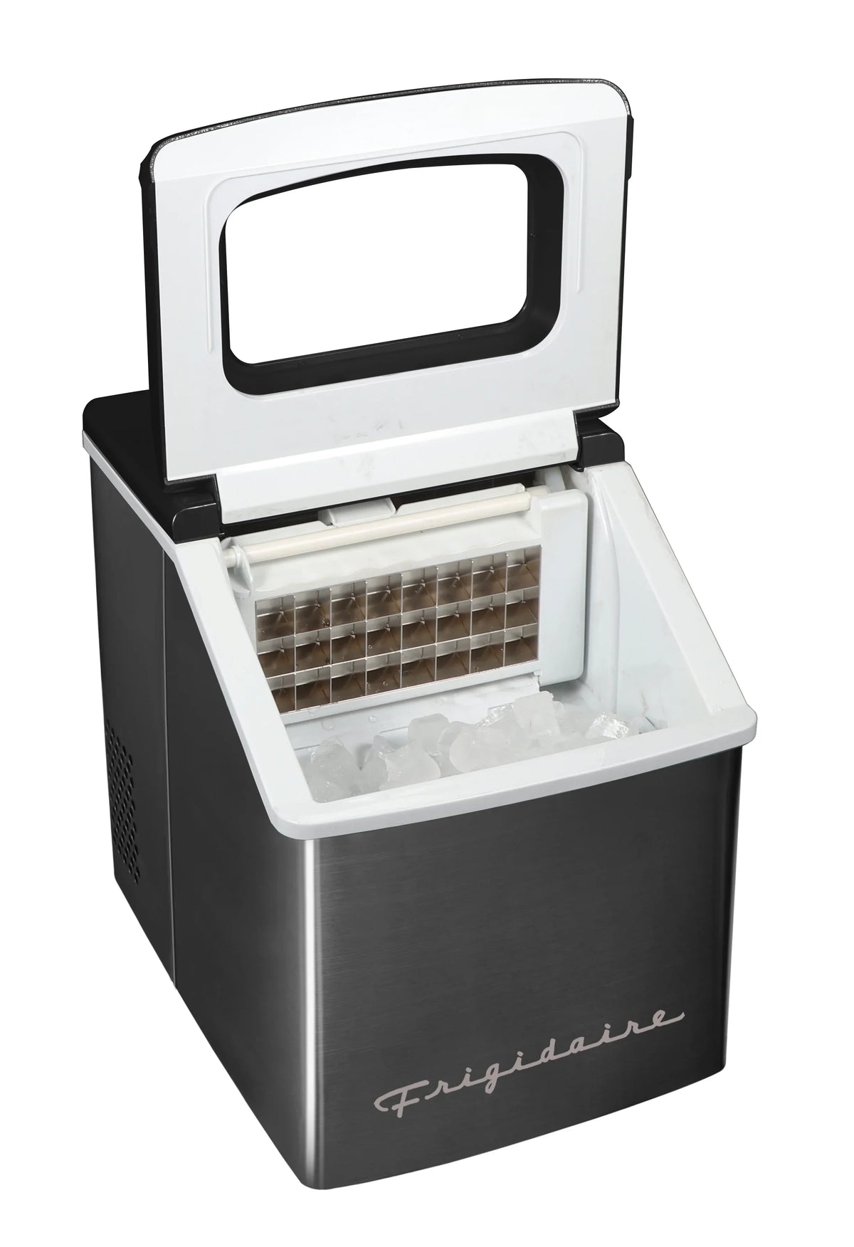 2026 NewFrigidaire 40lbs. Countertop Clear Square Ice Maker - Stainless Steel