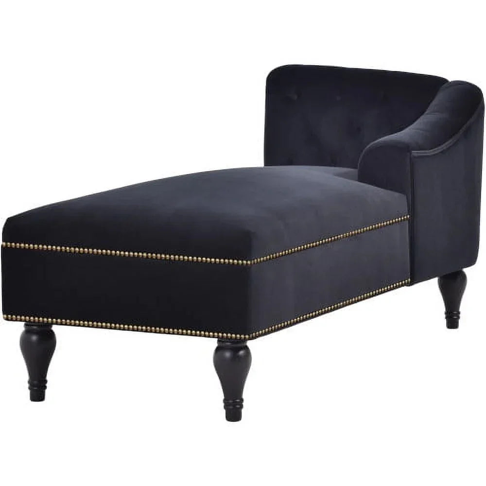 2026 NewTHINK 30,Velvet Chaise Lounge with Rolled Arm, 58” Upholstered Sofa Lounge Chair for Living Room Bedroom
