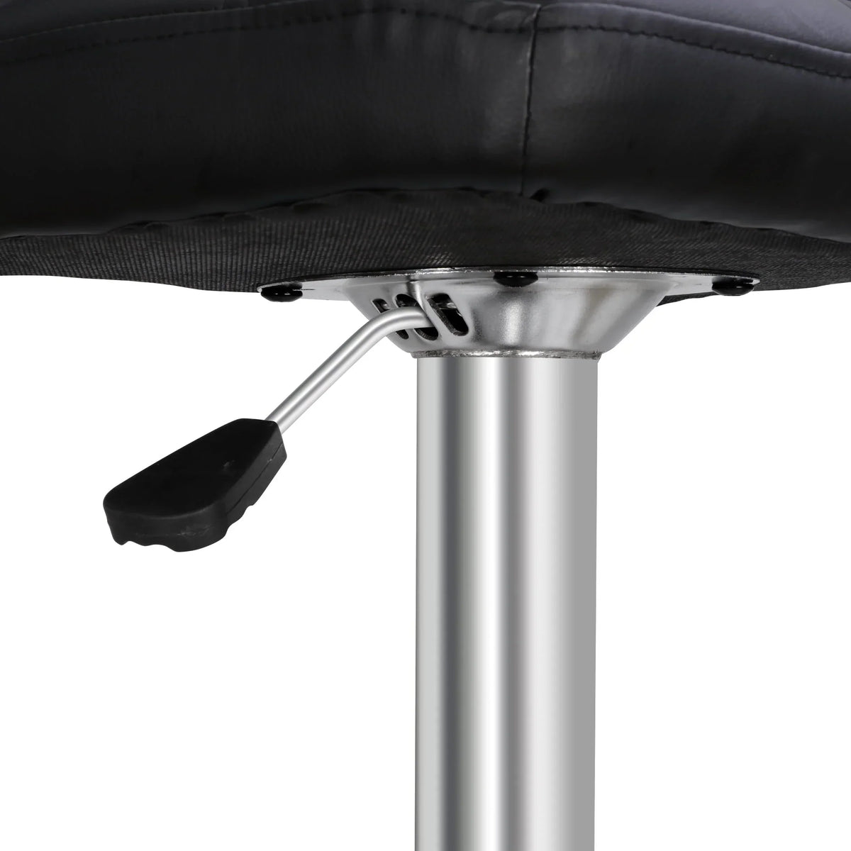 2026 NewZENY Set of 4 Bar Stool Soft Cushion Metal Frame 24-32" Swivel Chair, Black