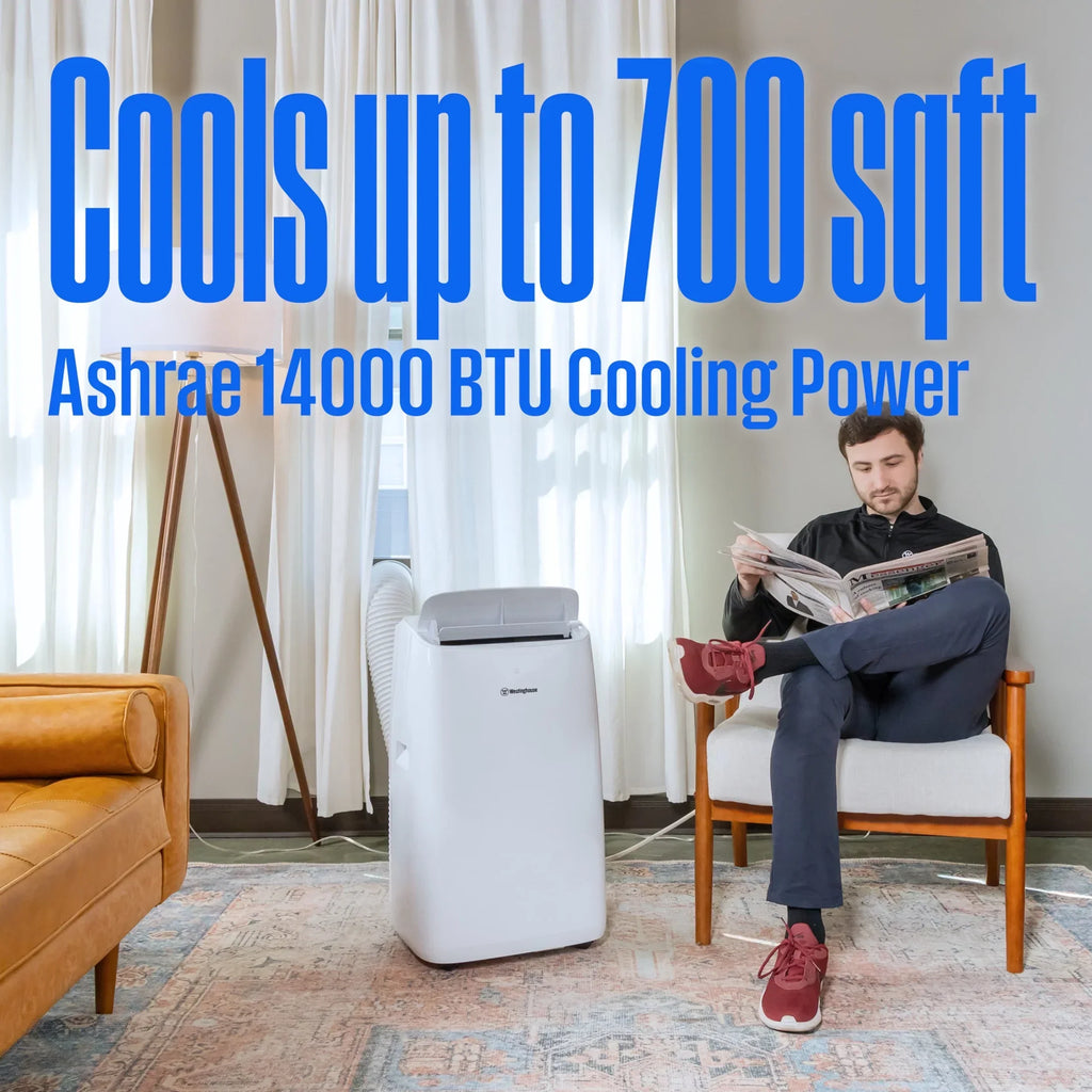 2026 NewWestinghouse 12,000 BTU Portable Air Conditioner & Dehumidifier with Remote & Smart App, up to 550 Sq Ft