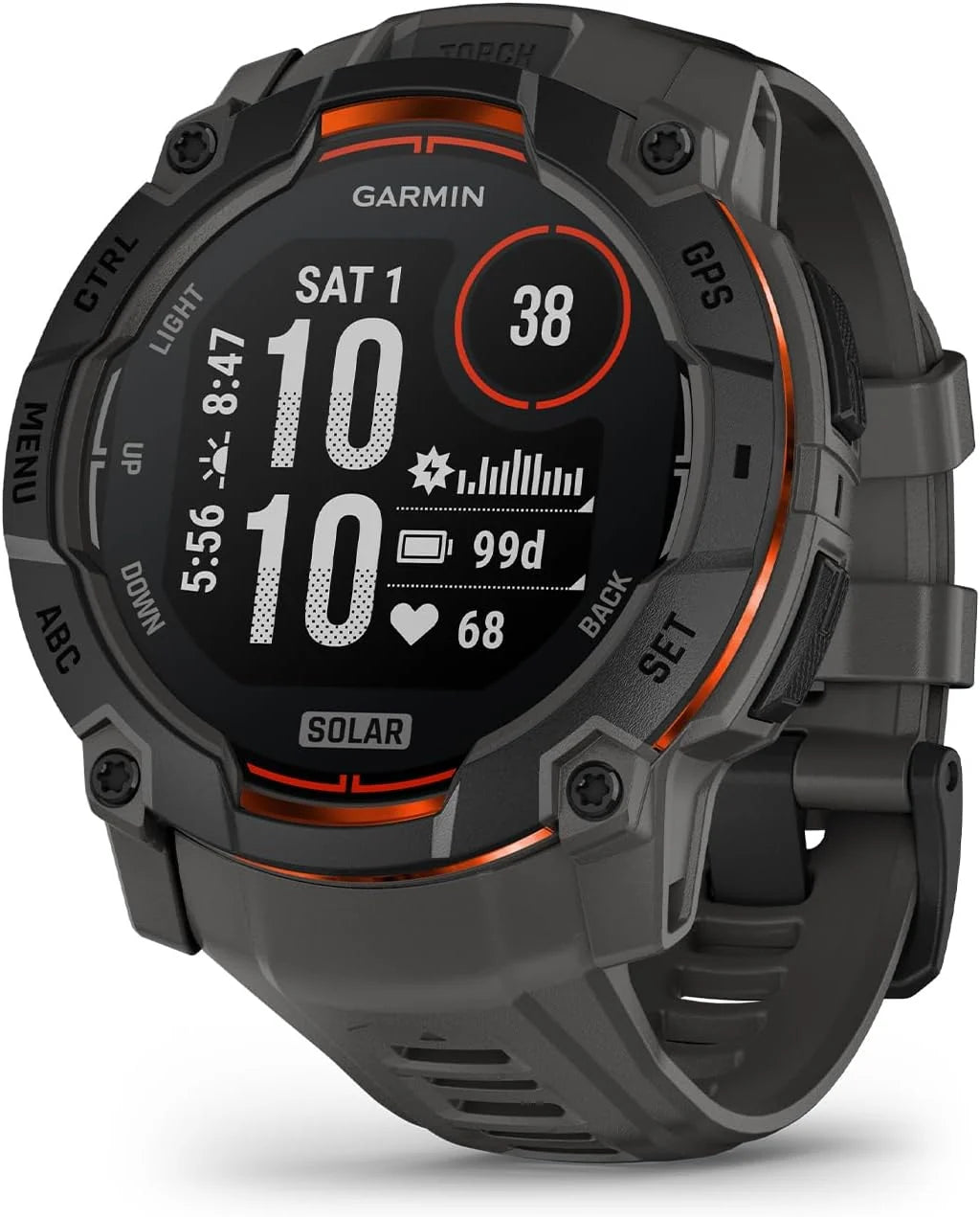 2026 Garmin Instinct 3 GPS 50 mm Reloj inteligente solar, bisel negro