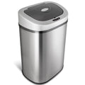 2026 NewNine Stars Automatic Trash Can, 21 Gallon Stainless Steel, Motion Sensor Hands Free Soft Close Lid Garbage Bin, Silver
