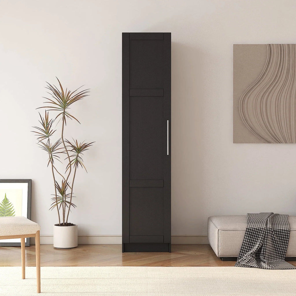 2026 NewSlim Tall Storage Cabinet,Pantry Cabinet with Doors Shelves Small Space for Kitchen Living Room Bathroom